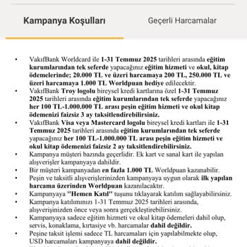 Kampanya Kapsamında Taksitlendirme Yapılmadı