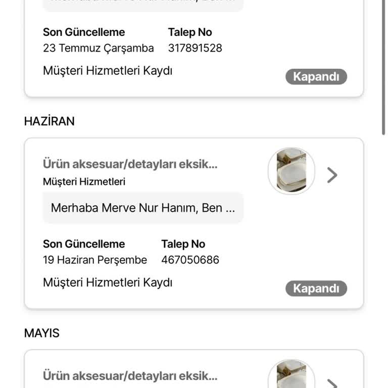 Kırık Tabak Takımı İçin Çözüm Sunulmadı, İade Süresi Sonrası İletişim Kesildi