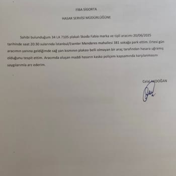 Fiba Sigorta Kasko Hasarımı Haksız Yere Reddetti, Güvenim Sarsıldı