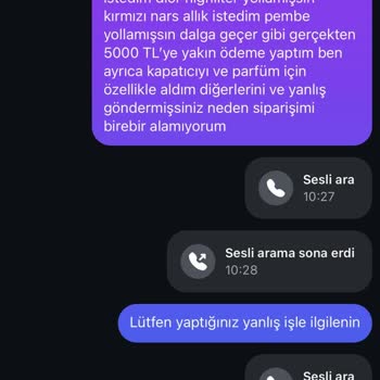 Yanlış Ürün Gönderimi Ve İlgisiz Müşteri Temsilcisi