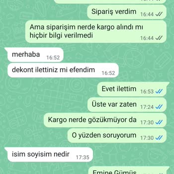 Uzun Süre Teslim Edilmeyen Sipariş Ve İletişimsizlik Sorunu