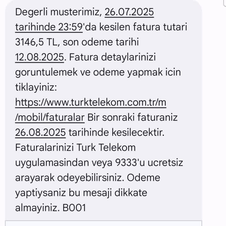 Türk Telekom Paket Aşımı Ve Yetersiz Bilgilendirme