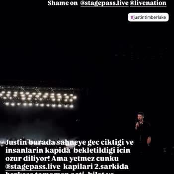 Justin Timberlake Konserinde Yaşanan Organizasyon Sorunları Ve Bilet İadesi Talebi
