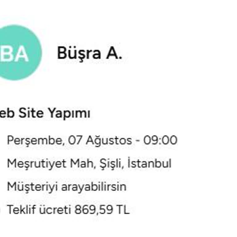 Teklif Vermek İçin Yüksek Ücret Talep Eden Sisteme Tepki