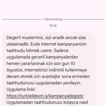 Türk Telekomdan Bitmeyen Aramalar Ve Yanıtsız Çağrılar