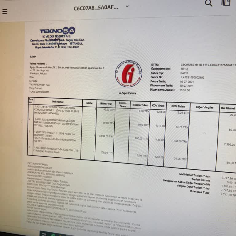 Ekran Koruma Hizmeti İptali Hakkında Şikayet