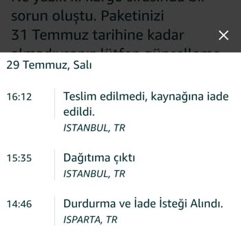 Ürün İadesi Yapılmasına Rağmen Ücret İadesi Gerçekleşmedi