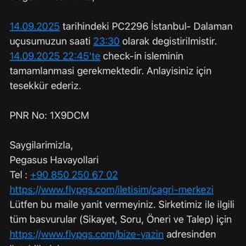 Uçuş Saatindeki Değişiklik Ve Eksik İade Nedeniyle Mağduriyet Yaşıyorum