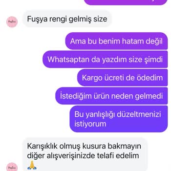 Yanlış Renk Ürün Gönderildiği Halde Değişim Yapılmadı Ve Çözüm Sunulmadı