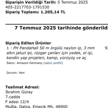 Sipariş Teslimatı Gecikmesi Ve Adrese Teslim Sorunu Nedeniyle Mağduriyet