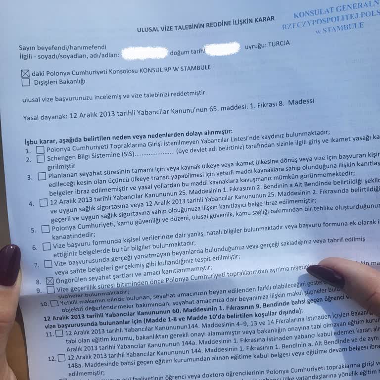 Polonya Çalışma Vizesi Eksiksiz Evraklara Rağmen Reddedildi İtiraz Süreci Belirsizliği