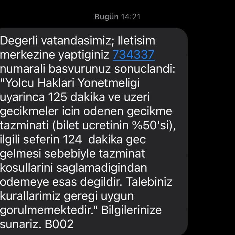 TCDD Hızlı Tren Gecikmesi Ve Yolcuya Yetersiz Bilgilendirme