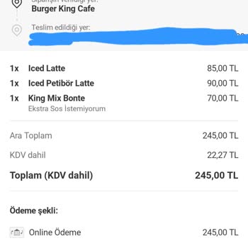 Burger King İptal Edilen Siparişlerin Ücret İadesi Kartıma Yapılmadı, Firmalar Çözüm Sunmuyor