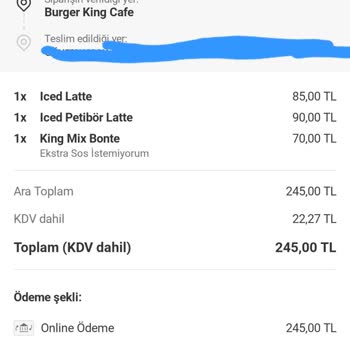Burger King İptal Edilen Siparişlerin Ücret İadesi Kartıma Yapılmadı, Firmalar Çözüm Sunmuyor