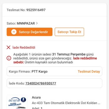 Arızalı Tansiyon Ölçer Ve Trendyol İle Satıcıdan Mağduriyet
