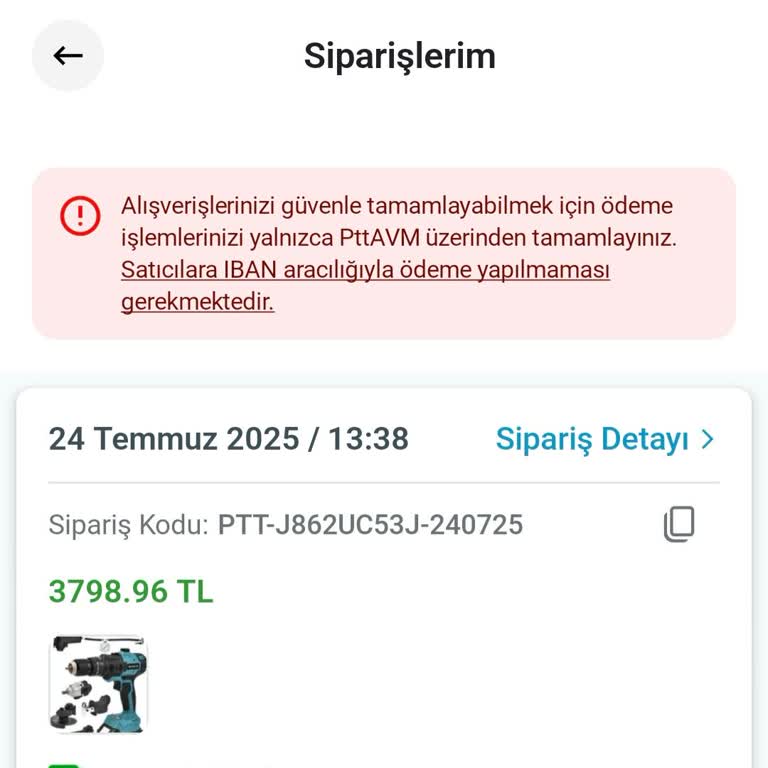 Siparişim Gönderilmiyor, Ne Epttavm Ne Satıcı Dönüş Yapıyor!
