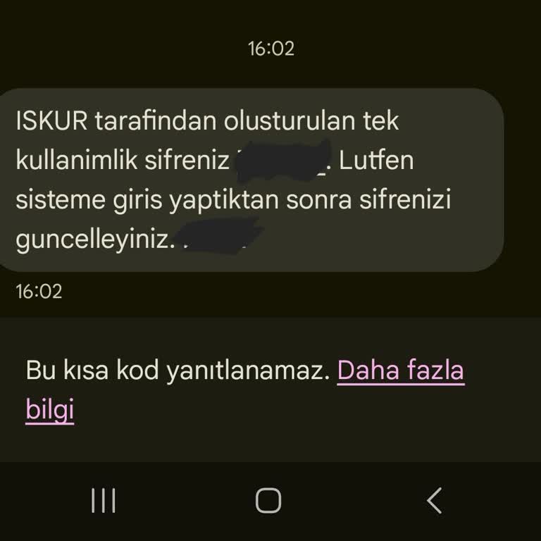 Habersiz Gelen İŞKUR Doğrulama Mesajı Endişesi