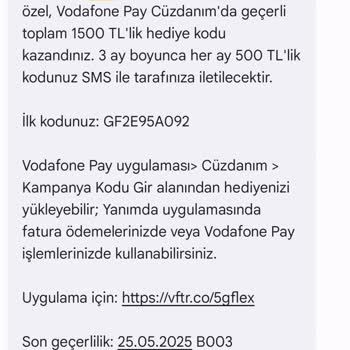 Vodafone Flex Kampanya Kodlarım Eksik Ve Sorunum Çözülmüyor