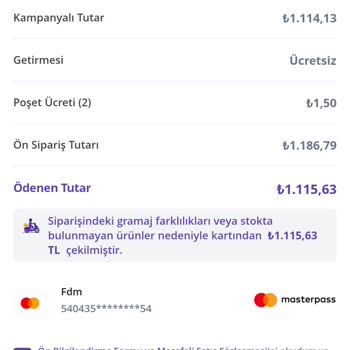 Getir Büyük'te İptal Edilen Siparişin Ücreti İade Edilmedi