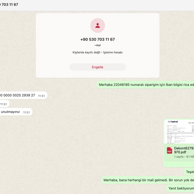 Sipariş Teslim Edilmedi İletişim Tamamen Kesildi