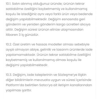 İade Talebim Reddedildi, Bilgilendirme Eksikliği Var