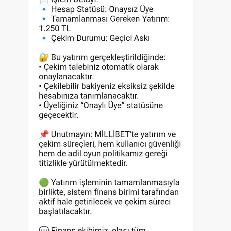 Millibet'te Bonus Vaadiyle Çekim Onayı Sorunu
