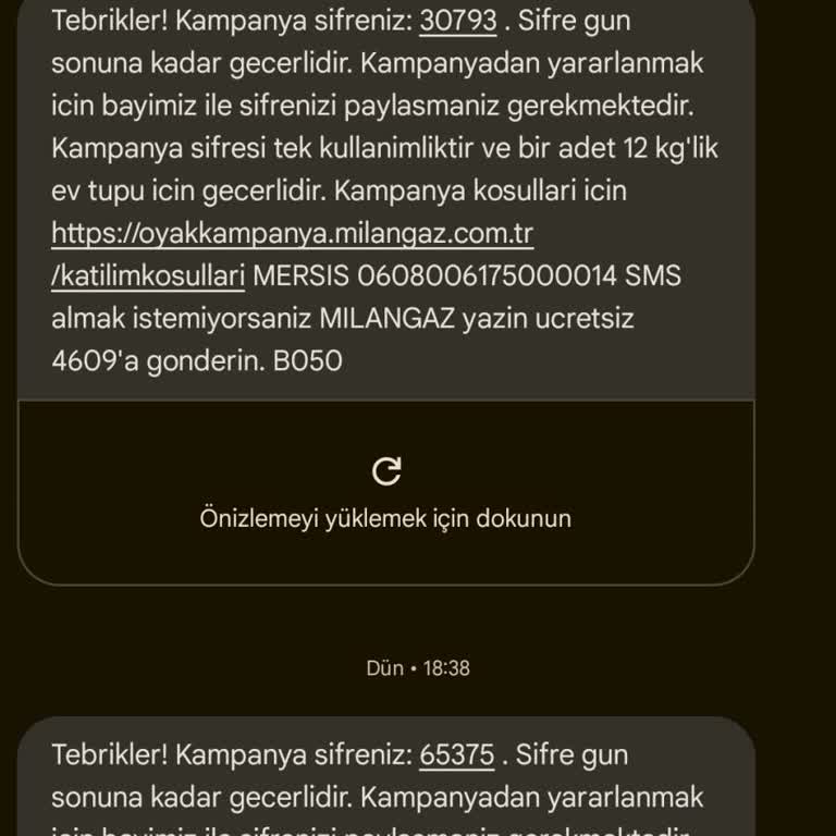 Milangaz'dan Sipariş Edilen Tüp 2 Gündür Teslim Edilmedi