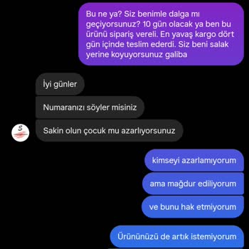 Siparişim Yanlış Ve Eksik Geldi Mağaza İlgisiz Ve Sorumsuz Davrandı