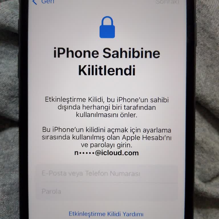 Teknik Servis Sonrası Etkinleştirme Kilidi Nedeniyle Cihazıma Erişemiyorum