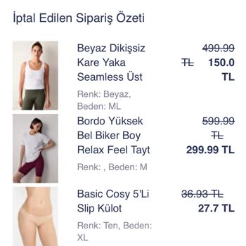 İndirimli Siparişimin Keyfi Olarak İptal Edilmesi Ve Fiyat Artışı
