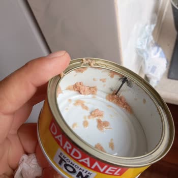 Dardanel Ton Balığı Kutusunda Şüpheli Siyah Leke