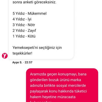 Bozuk Tatlıya Çözüm Sunmayan Yemeksepeti Ve İşletme Mağduriyeti