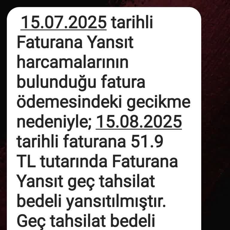 Bir Günlük Gecikmeye Yüksek Tahsilat Ücreti Yansıtıldı