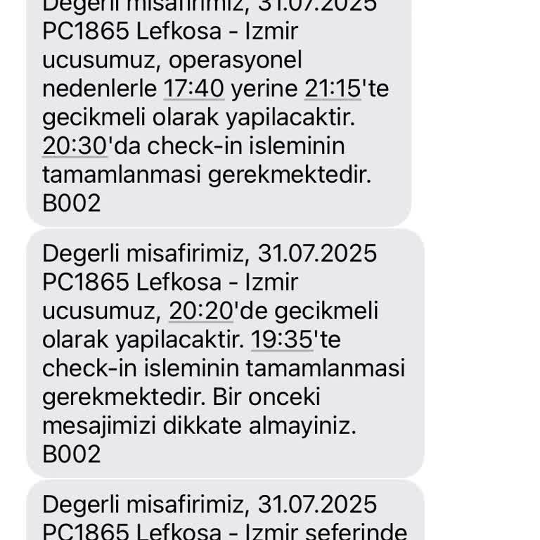 Pegasus'ta Sürekli Rötar Ve Mağduriyet Yaşadım