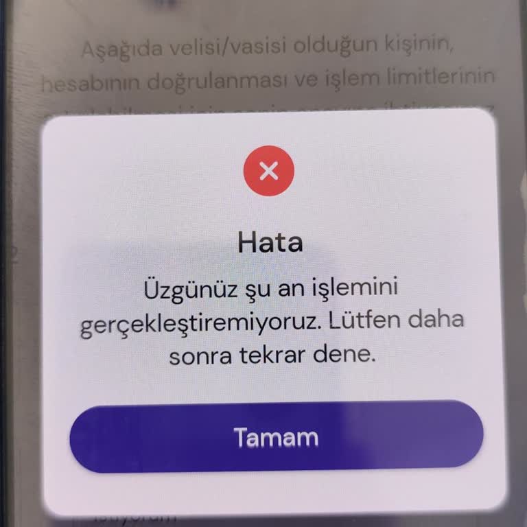 Tami Uygulamasında Veli Onayı Hatası Nedeniyle Parama Erişemiyorum!