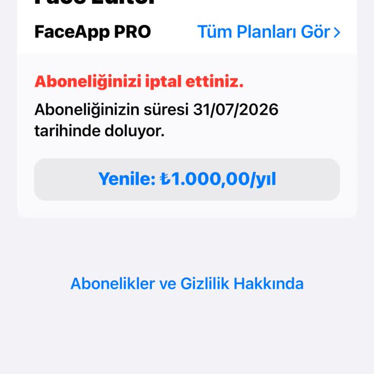 Faceapp Aboneliğinde Taksit Seçtim Tek Çekim Ücret Alındı Paramı Geri İstiyorum