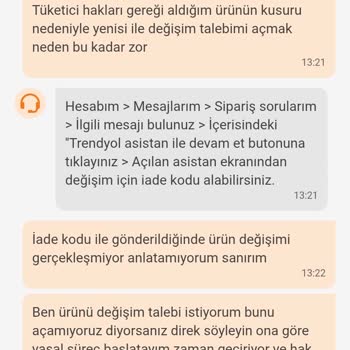 Kusurlu Ürün Değişiminde Trendyol’dan Çözüm Ve Geri Dönüş Alamadım