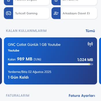 Kazandığım İnternet Paketi Yanlışlıkla Ana Paketimden Harcandı