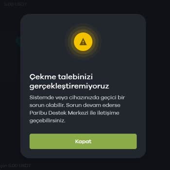 Çekme Talebim Sistem Hatası Nedeniyle Gerçekleşmiyor, Çözüm Bekliyorum
