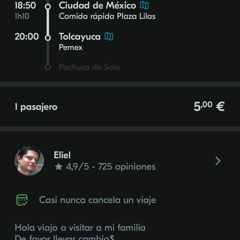 Problemas para enviar solicitud de viaje en BlaBlaCar, necesito ayuda