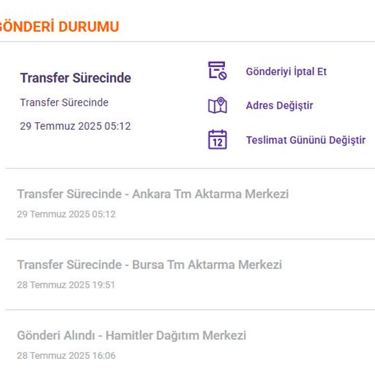 Sağlık Ürünü Siparişim Ankara TM Aktarma Merkezinde Günlerdir Bekliyor