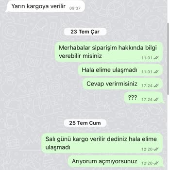 Siparişim Ulaşmadı, Para İadesi Yapılmadı Ve İletişim Sorunu Yaşıyorum