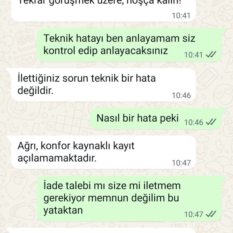 Beklentileri Karşılamayan Yatak Ve İlgisiz Müşteri Hizmeti