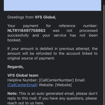 VFS Global Ödeme Hatası Nedeniyle Vize Başvurumu Tamamlayamıyorum