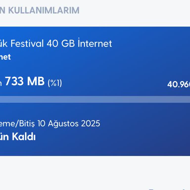 Turkcell'de İnternet Paketimin Hızla Tükenmesinin Açıklamasını İstiyorum