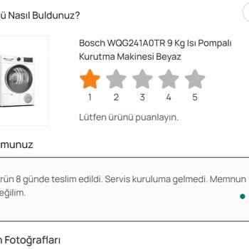 Geç Teslimat Ve Yetersiz Servis Deneyimi