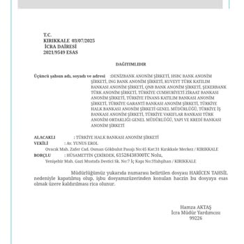 İcra Kaydı Sistemden Kaldırılmadı, Bilgilerim Güncellenmiyor