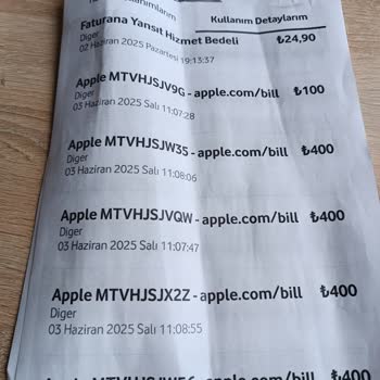 Apple.com Üzerinden Bilgim Dışında Gerçekleşen İşlemler Ve İade Talebi