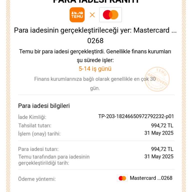 Üç Aydır Yapılmayan Para İadesi Ve Kalitesiz Ürün Mağduriyeti