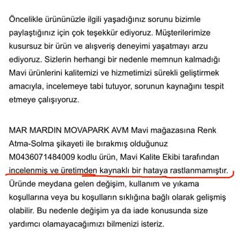 Mavi Şortta Renk Solması Ve Yetersiz Müşteri Desteği Hayal Kırıklığı Yarattı